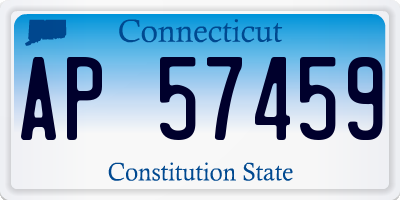 CT license plate AP57459