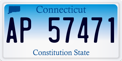 CT license plate AP57471