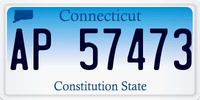 CT license plate AP57473