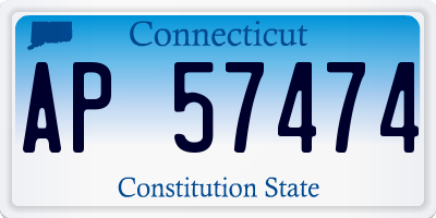 CT license plate AP57474