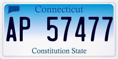 CT license plate AP57477