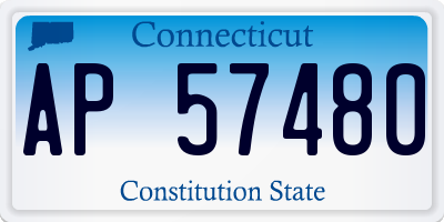 CT license plate AP57480