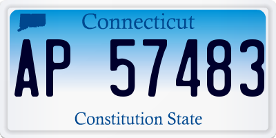CT license plate AP57483