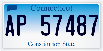 CT license plate AP57487