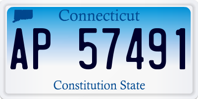 CT license plate AP57491