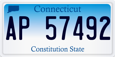 CT license plate AP57492