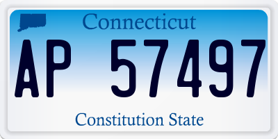 CT license plate AP57497
