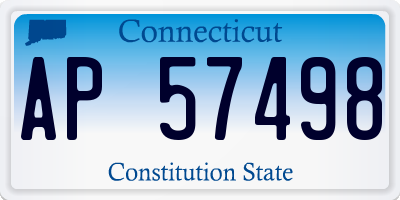 CT license plate AP57498