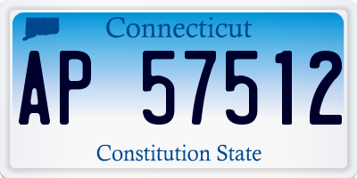 CT license plate AP57512