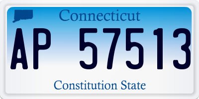 CT license plate AP57513