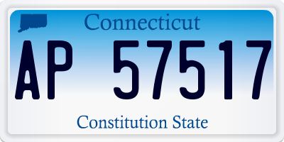 CT license plate AP57517