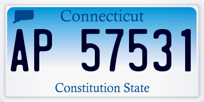 CT license plate AP57531