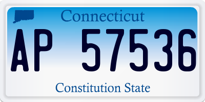 CT license plate AP57536