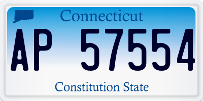 CT license plate AP57554