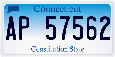 CT license plate AP57562