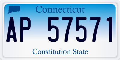 CT license plate AP57571