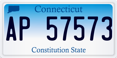 CT license plate AP57573