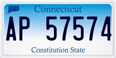 CT license plate AP57574