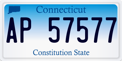 CT license plate AP57577