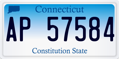 CT license plate AP57584