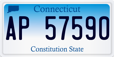 CT license plate AP57590