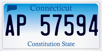 CT license plate AP57594