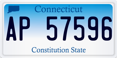 CT license plate AP57596