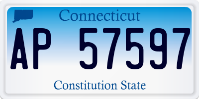CT license plate AP57597