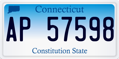 CT license plate AP57598