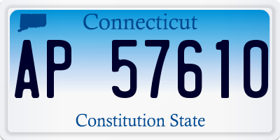 CT license plate AP57610