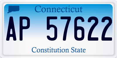 CT license plate AP57622