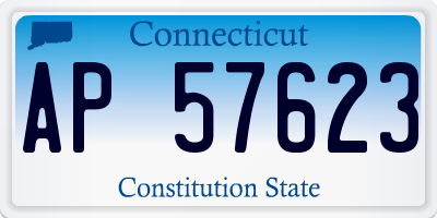 CT license plate AP57623
