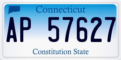 CT license plate AP57627