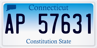 CT license plate AP57631