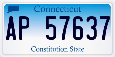 CT license plate AP57637
