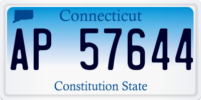 CT license plate AP57644