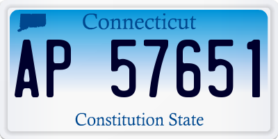 CT license plate AP57651