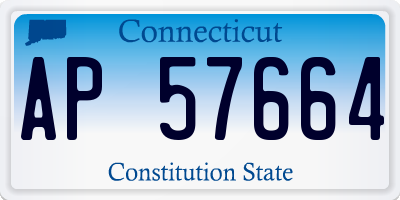 CT license plate AP57664