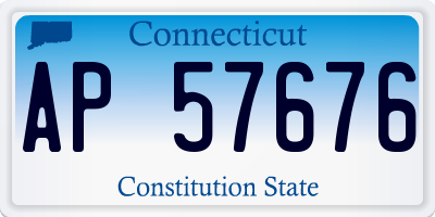 CT license plate AP57676
