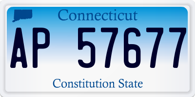 CT license plate AP57677