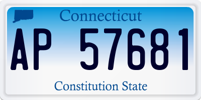 CT license plate AP57681