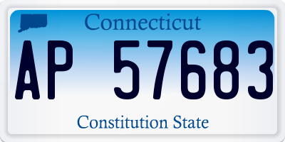 CT license plate AP57683