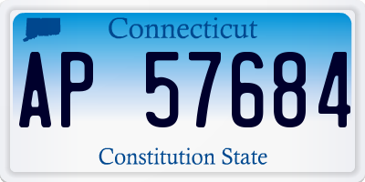 CT license plate AP57684