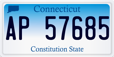 CT license plate AP57685