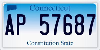 CT license plate AP57687