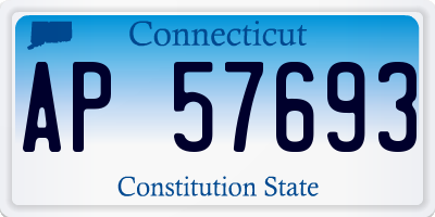 CT license plate AP57693
