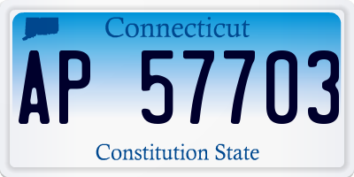 CT license plate AP57703