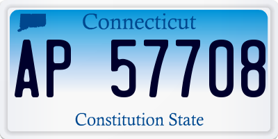 CT license plate AP57708