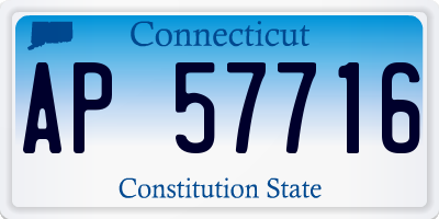 CT license plate AP57716