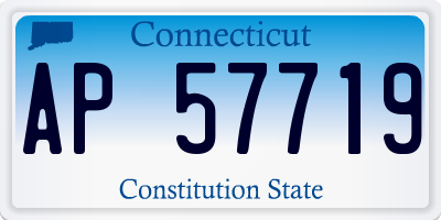 CT license plate AP57719